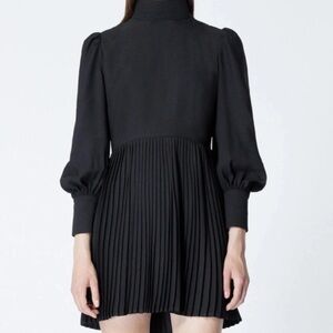 The Kooples wise pleated black dress